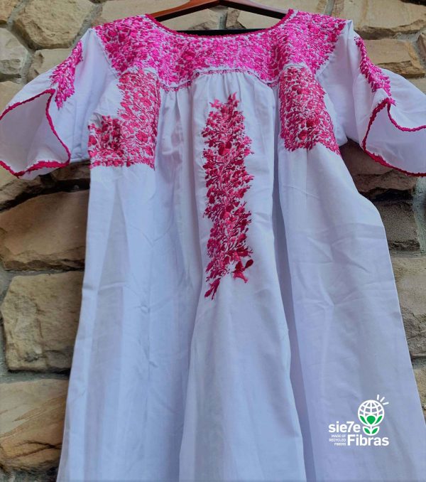 Mexicano San Antonio Dress White Pink