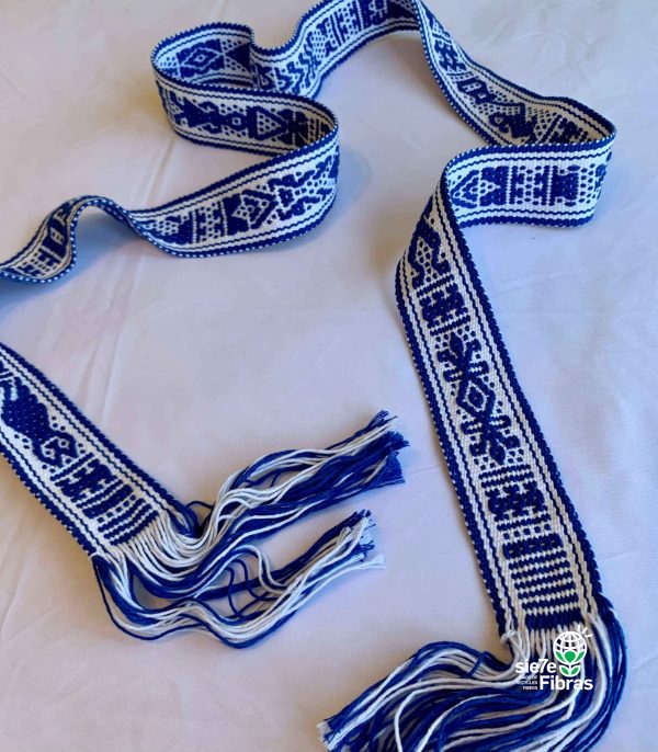 BELT-WHITE WITH BLUE