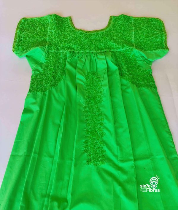San antonino Mexican Dress Green Lime Green